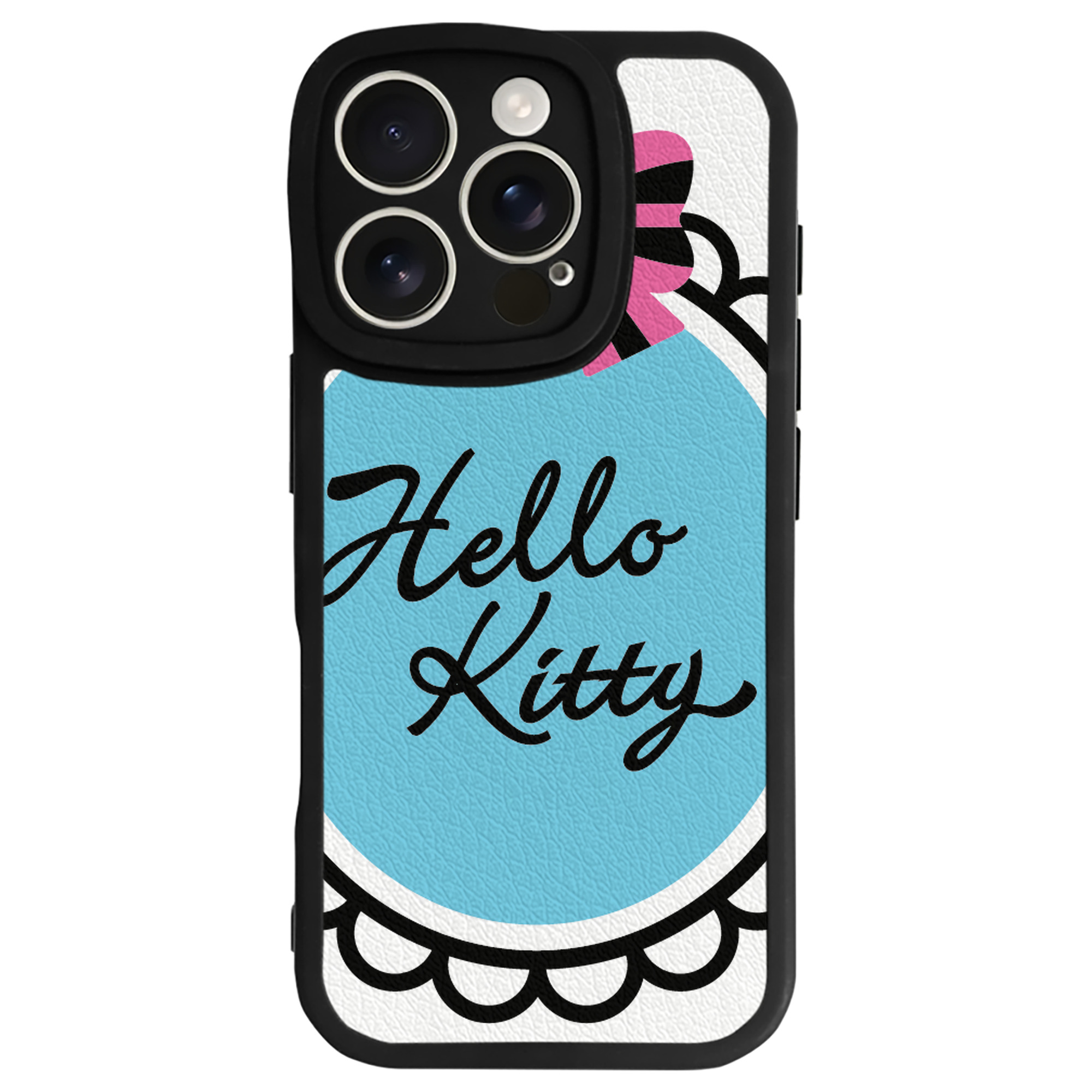 （画像用） Hello Kitty ハローキティ 【iPhone 16シリーズ対応】シリコンスマホケース（レザー調） 材質：シリコン